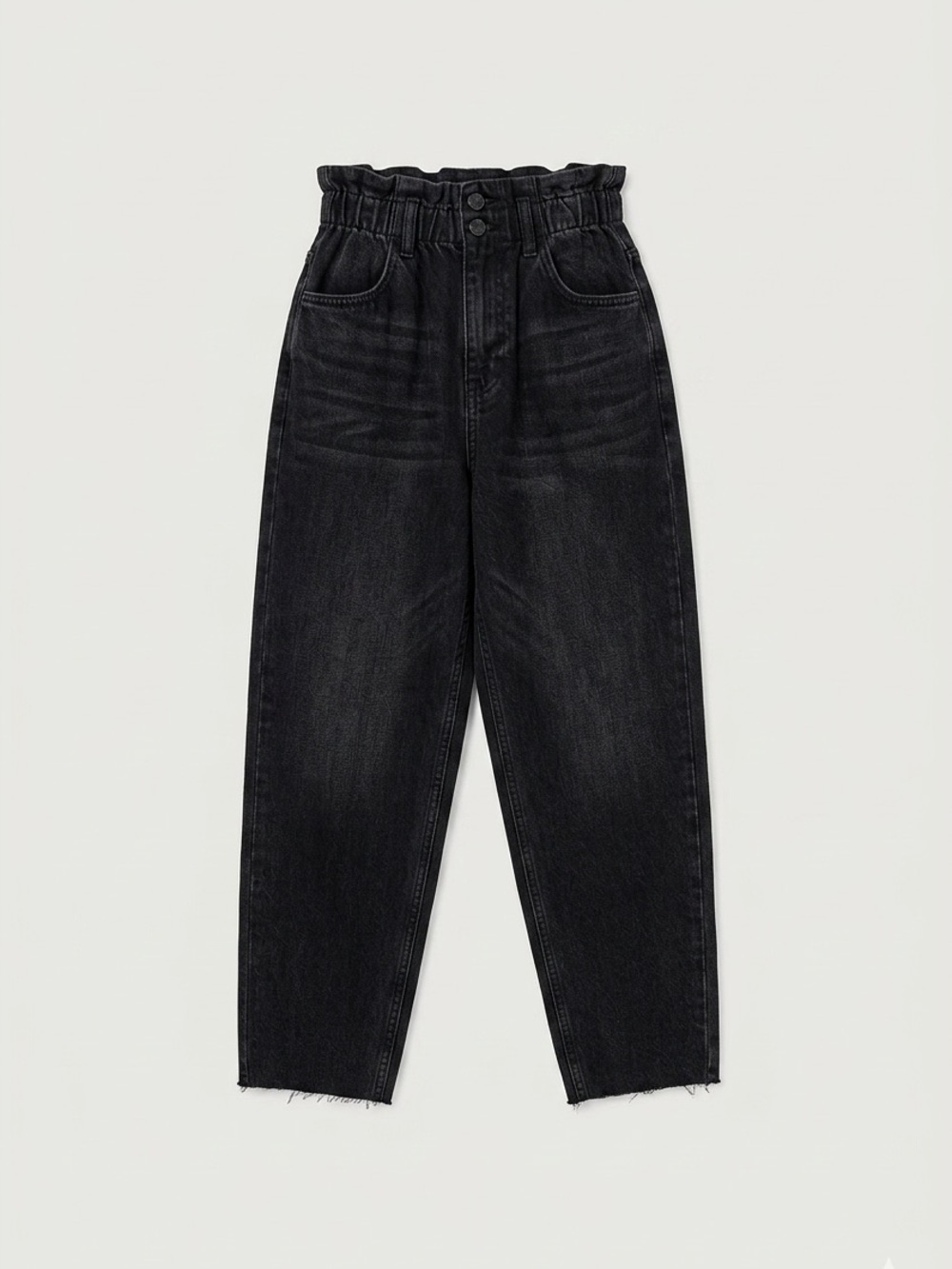 OAK + FORT Paper Bag High Waisted Black Jeans - Size S (23/000)